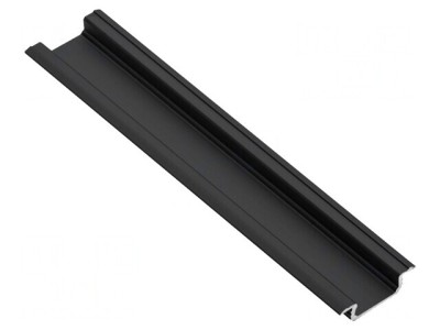 Profil Aluminiu Negru &amp;Icirc;ncastrat 1m pentru Module LED GLAX MINI foto