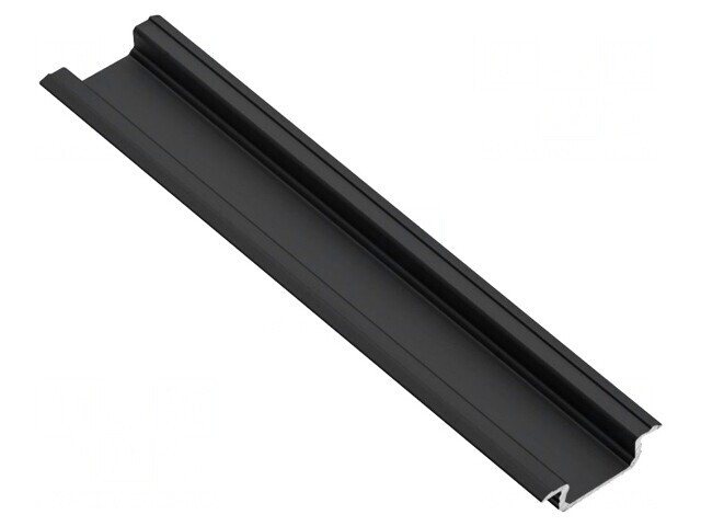 Profil Aluminiu Negru &Icirc;ncastrat 1m pentru Module LED GLAX MINI