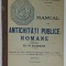 MANUAL DE ANTICHITATI PUBLICE ROMANE PENTRU CLASA A VII -A SECUNDARA de VIRGIL LUPESCU , 1915