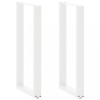 VidaXL Picioare de masă de bar &icirc;n formă de U, 2 buc., alb, 40 x (100-101) cm, oțel 4013229