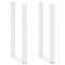 vidaXL Picioare de masă de bar &icirc;n formă de U, 2 buc., alb, 40 x (100-101) cm, oțel 4013229