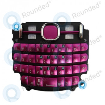 Nokia 200, 201 Asha Keypad QWERTY Pink, piesa de schimb 1421 EC01 foto