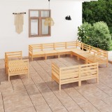 vidaXL Set mobilier de grădină, 11 piese, lemn masiv de pin 3083214