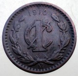 J.399 MEXIC 1 CENTAVO 1910, America de Nord, Bronz