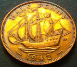 Cumpara ieftin Moneda istorica HALF PENNY - ANGLIA, anul 1942 * cod 3545 - GEORGIVS VI, Europa