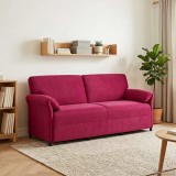 vidaXL Sofa cu 3 locuri Roșu Vin 198 x 83 x 95 cm Catifea 42033972