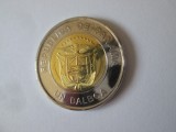 Panama 1 Balboa 2019 UNC moneda aniversara cu logo-ul colorat:Ziua Mondiala a Tineretului in Panama,diametrul=26,50 mm, America Centrala si de Sud, Cupru-Nichel