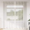 Perdele cu perdele 2 pcs Crem 140 x 245 cm Poliester