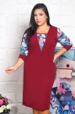 Rochie Eleganta Minerva Bordo - 48Marimea, Yves
