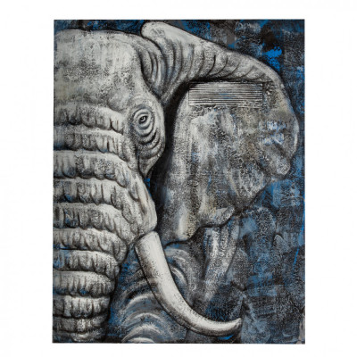 Tablou pictat manual Moon Elephant foto