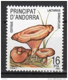 !!! ANDORRA SPANIOLA - CIUPERCI 1983 , 1 VALOARE - NESTAMPILATA / FLORA, Nestampilat