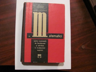 CY COSNITA &amp;amp; TURTOIU &amp;quot; Culegere Probleme Matematici pt. Bacalaureat si Admitere&amp;quot; foto