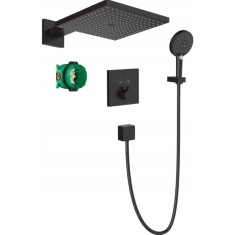 SISTEM DUS INCASTRAT TERMOSTATIC RAINDANCE E 300 1 JET SHOWER SELECT, NEGRU MAT