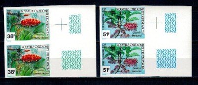 New Caledonia 1981 - Flori, flora, serie perechi ndt neuzate foto