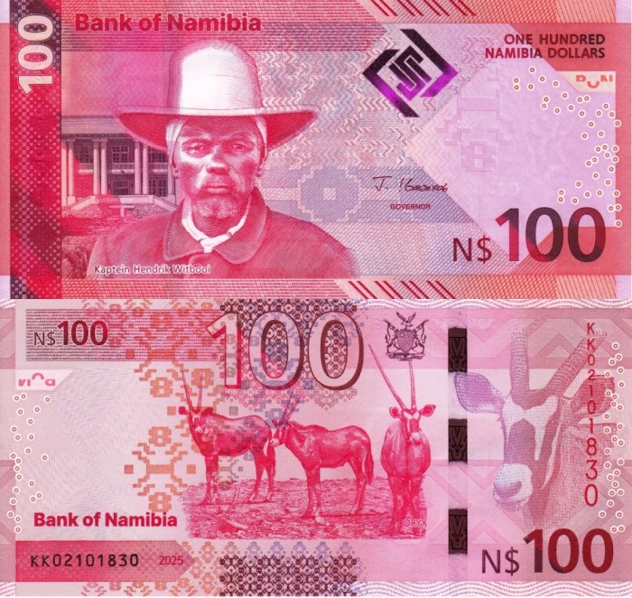 NAMIBIA 100 dollars 2025 UNC!!!