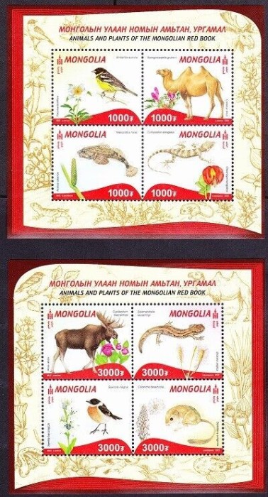 MONGOLIA 2022 FAUNA RED BOOK PASARI PESTI CAMILE