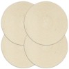 VidaXL Naproane, 4 buc., natural, 38 cm, bumbac, rotund
