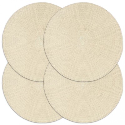 Naproane, 4 buc., natural, 38 cm, bumbac, rotund foto