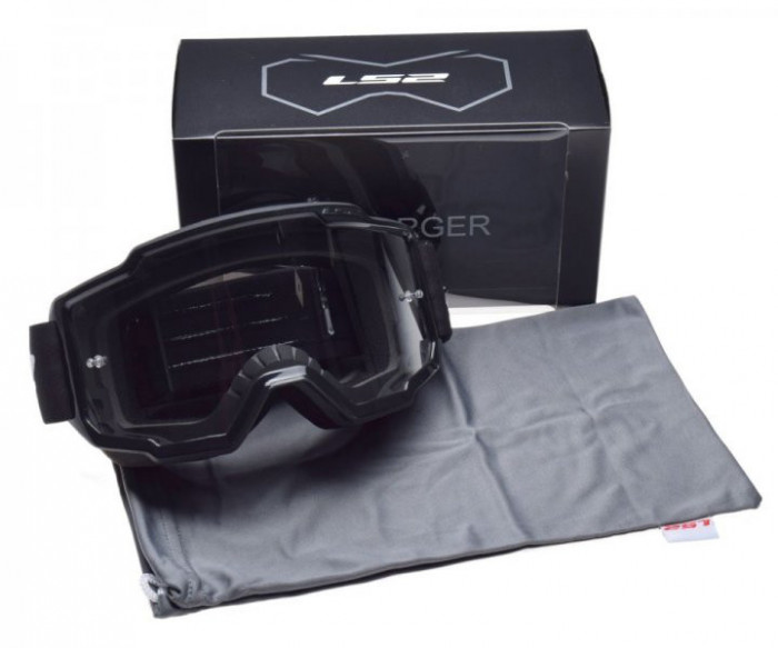 Ochelari cross/enduro/atv LS2, lentila transparenta, culoare negru Cod Produs: MX_NEW AK7202001012