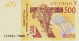 Bancnota Statele Africii de Vest 500 Franci 2013 - P819T UNC ( Togo - vezi descriere )