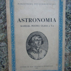 Astronomia - manual pentru clasa a X-a, 1954