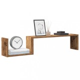 Gossi rafturi perete 2 buc., lemn vechi, 100x15x20 cm, lemn prelucrat