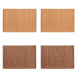 Set Suporturi Farfurii Bambus, 45x30cm, Bej și Maro, 4 Bucăți, Oem