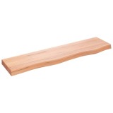 Cumpara ieftin Polita perete maro deschis 80x20x4 cm lemn masiv stejar tratat