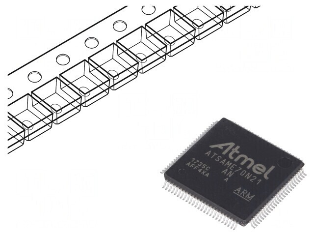 Microcontroler ARM LQFP100 1,62-3,6VDC ATSAME70N21A-AN