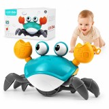 Cumpara ieftin Crab Mecanic cu Cheita, Jucarie Interactiva pentru Copii si Bebelusi, Mers Automat prin Invartire, Fara Baterii, Jucarie de Baie, Interior si Exterior