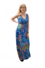 Rochie lunga din voal multicolor foto