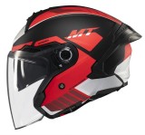 Casca Moto Open Face MT Cosmo SV Cruiser B5 Rosu Mat, Ochelari Soare Integrati, Marime XS (53/54cm), ECE 22.06