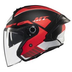 Casca open face pentru scuter - motocicleta MT Cosmo SV Cruiser B5 rosu mat (ochelari soare integrati) XS (53/54cm)