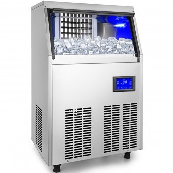 Masina profesionala de facut cuburi de gheata, Inox 60 kg/zi, capacitate de depozitare 15 kg, 335 W, afisaj LCD foto