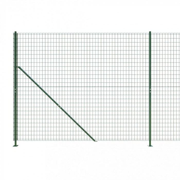 Gard plasa de sarma cu bordura, verde, 1,8x10 m GartenMobel Dekor