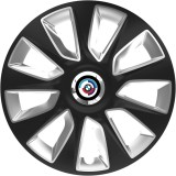Set 4 Capace Roti 16 inchi (R16) Stratos Gri-Negru, Compatibile Cu BMW Npu
