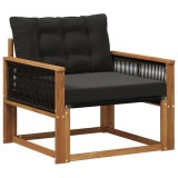 vidaXL Set de canapele de exterior Lemn solid de Acacia și Textilene 3438892