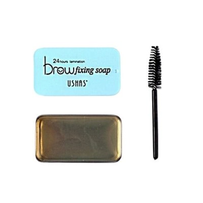 Sapun stilizare sprancene, Ushas, Brow Fixing Soap 24h, Pensula inclusa foto