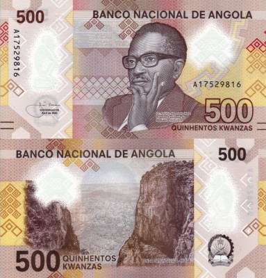 ANGOLA 500 kwanzas 2020 polymer UNC!!! foto