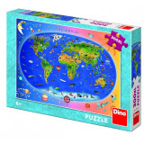 Puzzle XL Harta Lumii, 300 piese, 6-10 ani