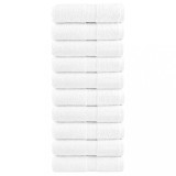 vidaXL Prosoape de baie premium SOLUND, 10 buc., albe, 30x30 cm, 600 g/m&sup2;