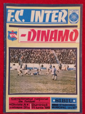 Program meci fotbal INTER SIBIU - DINAMO BUCURESTI (11.06.1989) foto