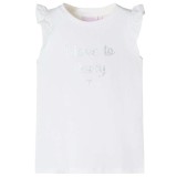 Tricou pentru copii cu m&acirc;neci cu volane, alb, 92 10494