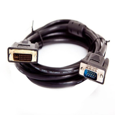 Cablu VGA-DVI-I, 24+5 Pini, Tata-Tata, 1.5m Lungime - Monitor sau Proiector foto