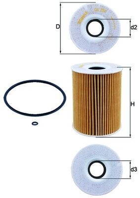 MAHLE OX 254D1 Filtru ulei foto