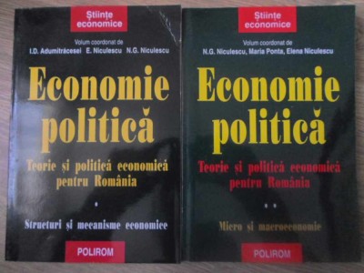 ECONOMIE POLITICA. TEORIE SI POLITICA ECONOMICA PENTRU ROMANIA VOL.1-2-I.D. ADUMITRACESEI, E. NICULESCU, N.-232409 foto
