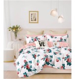 Cumpara ieftin Lenjerie pat dublu,bumbac finet,6 piese,cearceaf normal 220x240cm, cearceaf pilota 200x220cm, 2 fete de perna 50x70, 2 fete de perna 70x70-A1066