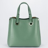 Cumpara ieftin Geanta dama piele naturala verde menta medie elegant casual 23x25x12 cm
