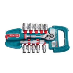 Trusa de chei tubulare TOTAL Industrial- 1/2 cu antrenor - 12 piese