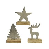 Cumpara ieftin Decoratiune - Xmas Figure on Stand - Silver - mai multe modele | Kaemingk